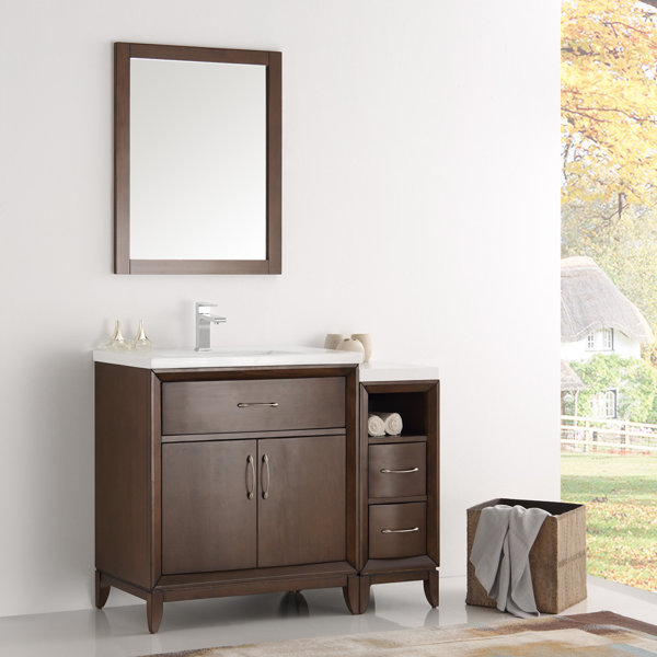 Cambridge 42 Single Traditional Bathroom Vanity Set with Mirror by Fresca