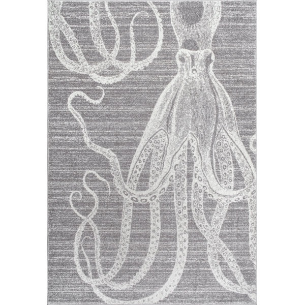 Gray/White Area Rug by Thomas Paul