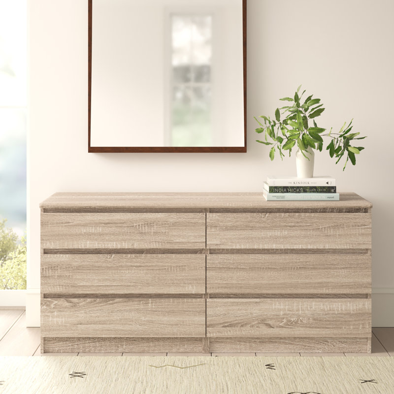 Kayley 6 Drawer Double Dresser Reviews Allmodern Kayley 6 Drawer Double Dresser