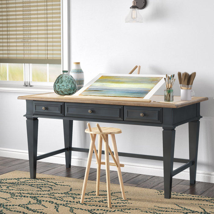 Beachcrest Home Mason Solid Wood Writing Desk Reviews Wayfair Ca