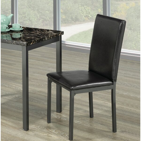 Americus Upholstered Dining Chair In Black By Winston Porter