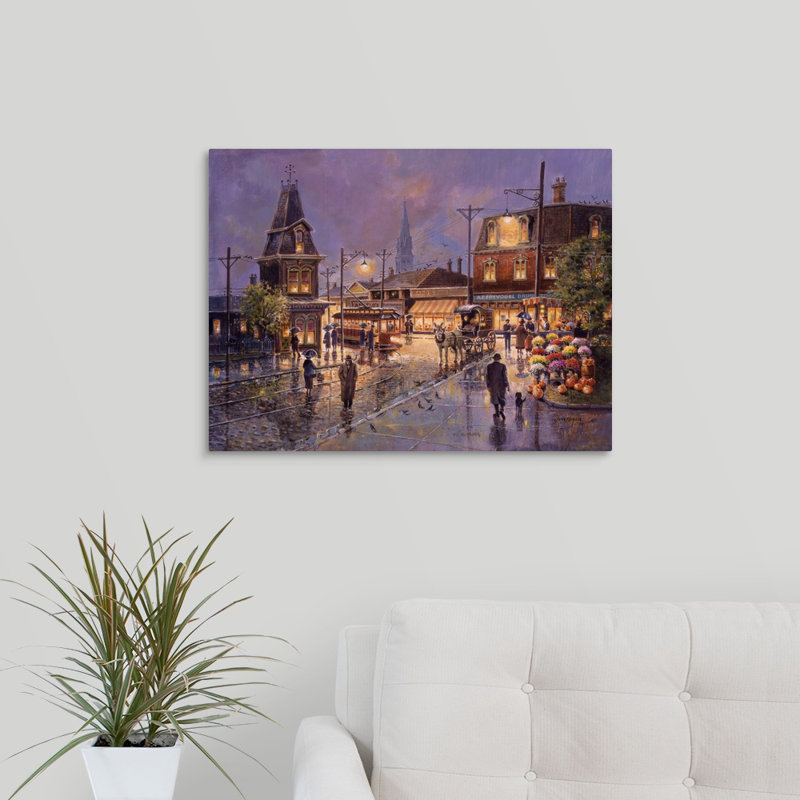 Winston Porter Rainy Night City Street By Jess Hager Painting