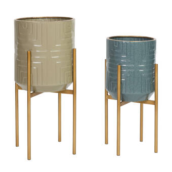 Ivy Bronx Chereen 2 Piece Pot Planter Set Wayfair