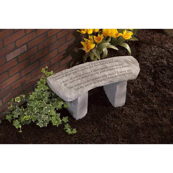 Concrete Memorial Garden Bench Wayfair