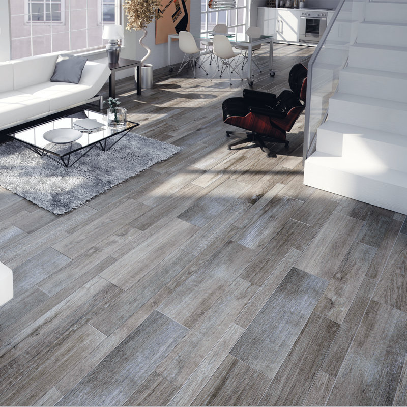 Elitetile Savona 8 X 26 Porcelain Wood Tile In Gris Reviews Savona 8 X 26 Porcelain Wood Tile