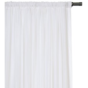 Sadler Solid Semi-Sheer Rod pocket Single Curtain Panel