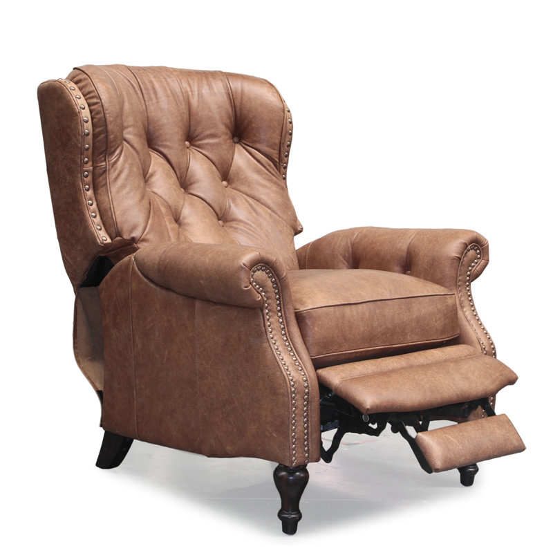 Astoria Grand Neela Vintage Leather Manual Recliner Reviews