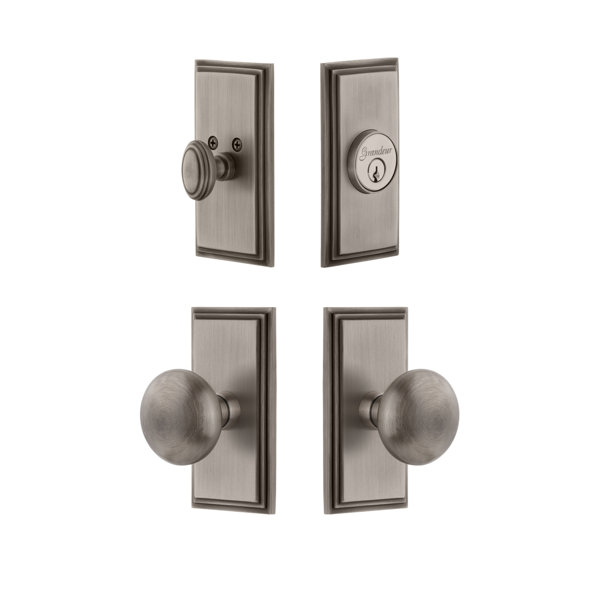 Carre Single Cylinder Knob Combo Pack with Avenue Knob by Grandeur