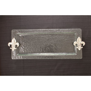 Fleur de Lis Rectangular Serving Tray