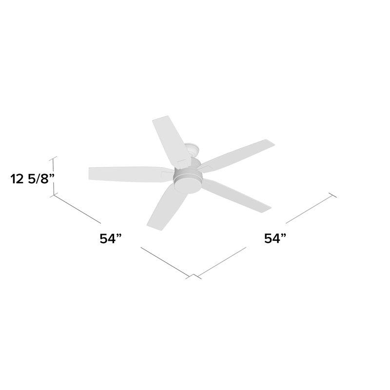 Hunter Fan 54 Windemere 5 Blade Ceiling Fan With Remote Light