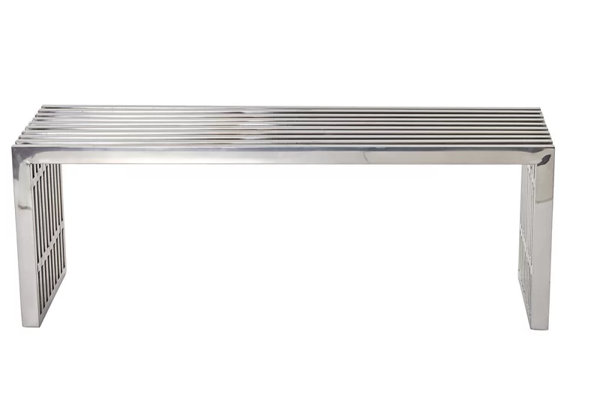Papadopoulos Strips Metal Bench by Orren Ellis Orren Ellis