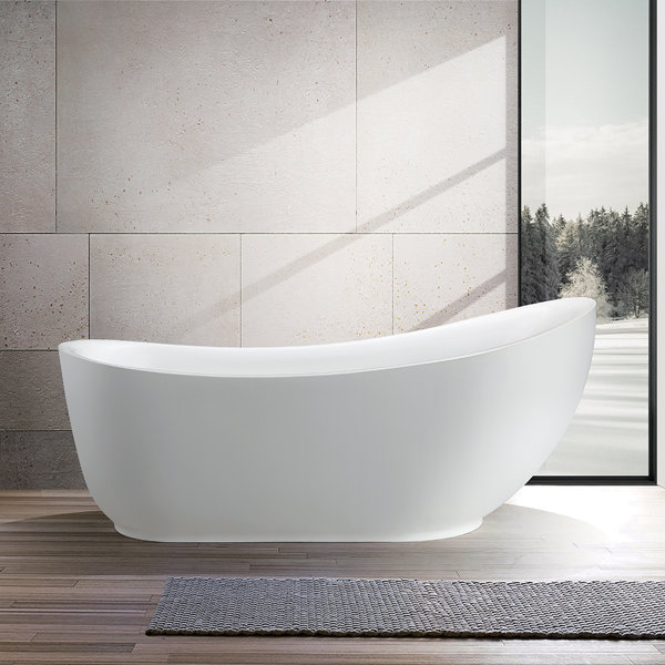 71 x 35 Freestanding Soaking Bathtub by Vanity Art