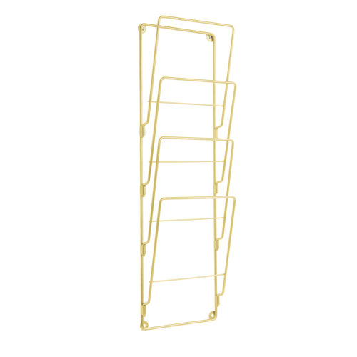 Magazine Rack Present Time Colour: Gold