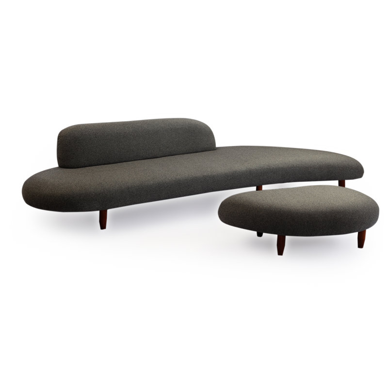 Brayden Studio Potvin Mid Century Modern Sofa And Ottoman Set Potvin Mid Century Modern Sofa And Ottoman Set