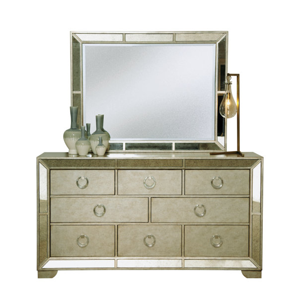 Best #1 Halstead 8 Drawer Dresser With Mirror By House Of Hampton Today Only Sale