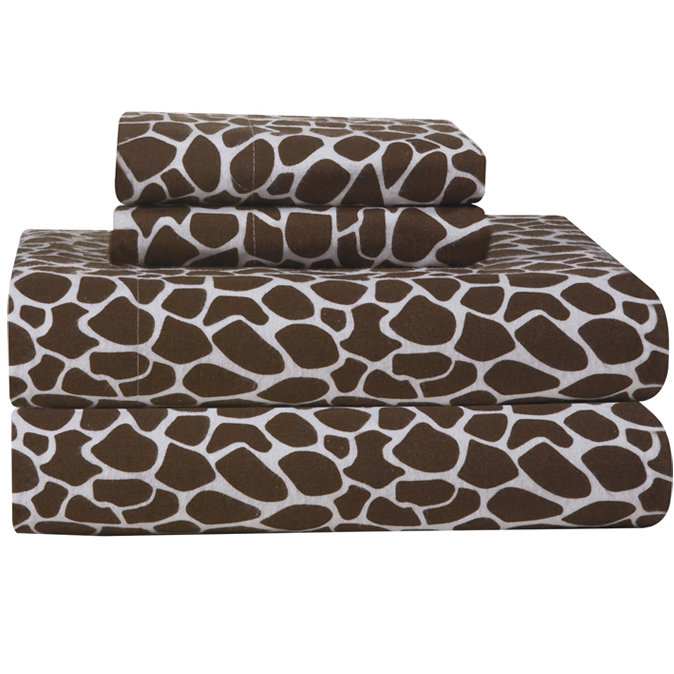 Pointehaven Heavy Weight Giraffe Flannel Sheet Set & Reviews Wayfair