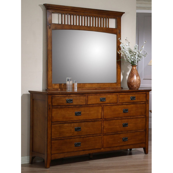 Best #1 Elgin 9 Drawer Dresser With Mirror By Loon Peak 2019 Sale
