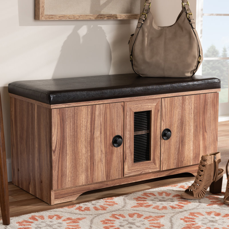 Millwood Pines 2 Door Wood 8 Pair Shoe Storage Bench Reviews