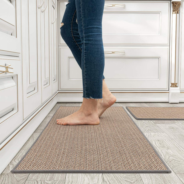 Eider Ivory Kitchen Rugs And Mats Washable 2 Pcs Non Skid Natural Rubber Kitchen Mats For Floor Runner Rugs Set For Kitchen Floor Front Of Sink Hallway Laundry Room Wayfair