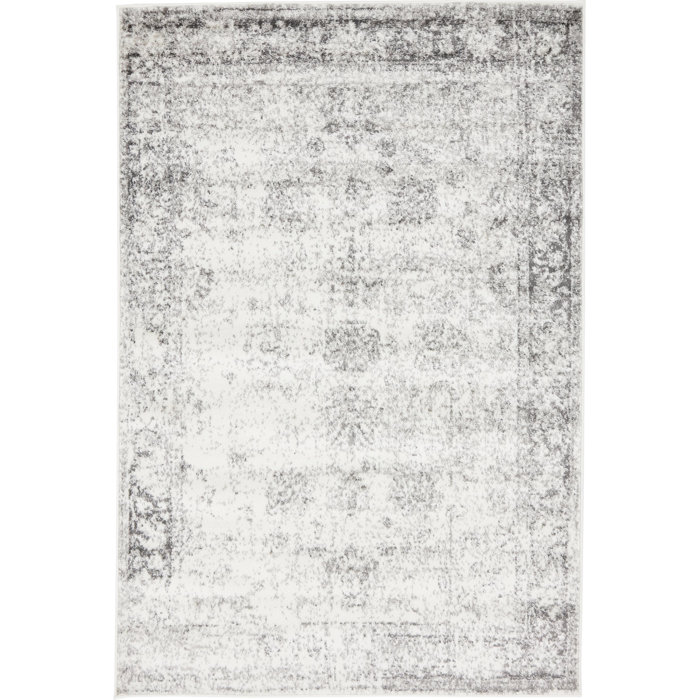 Mistana Brandt Machine Woven Grey White Area Rug Reviews Wayfair Ca Brandt Machine Woven Grey White Area Rug