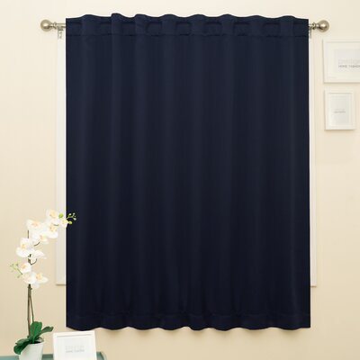 Northbridge Solid Blackout Thermal Rod Pocket Single Curtain Panel Charlton Home® Size per Panel: 52
