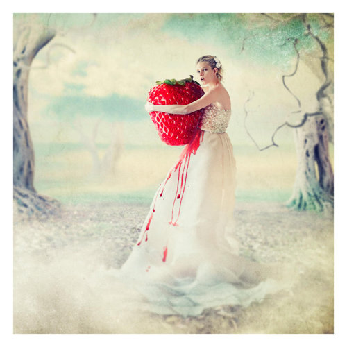 Strawberry Princess 2.4m x 2.4m Textured Matte Peel & Stick Wall Mural East Urban Home