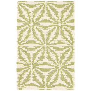 Aster Hooked Green Area Rug