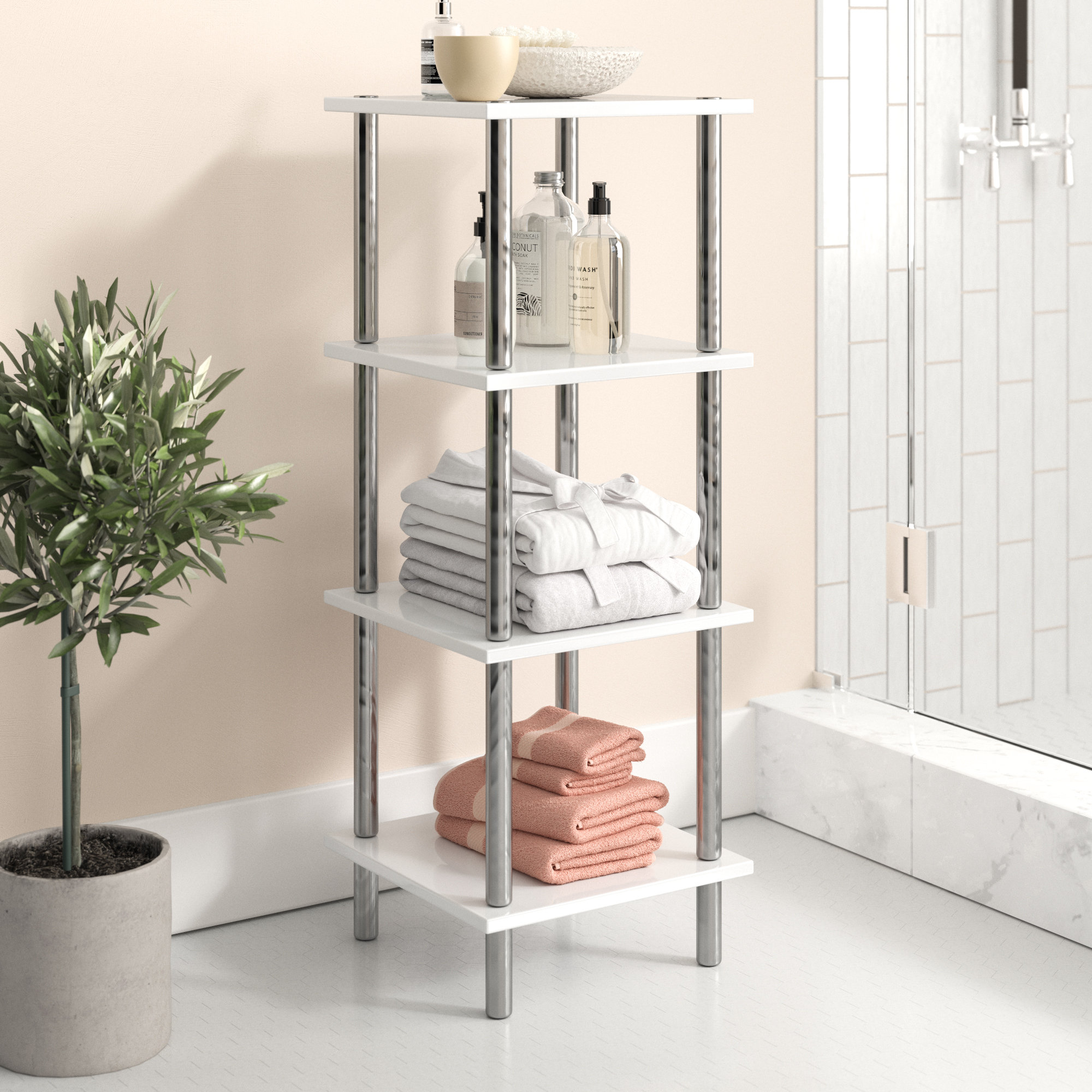 House Additions Silverdown 39 X 107cm Bathroom Shelf Reviews Silverdown 39 X 107cm Bathroom Shelf