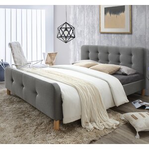 Riccardo Mid-Century Fabric Upholstered Platform Bed