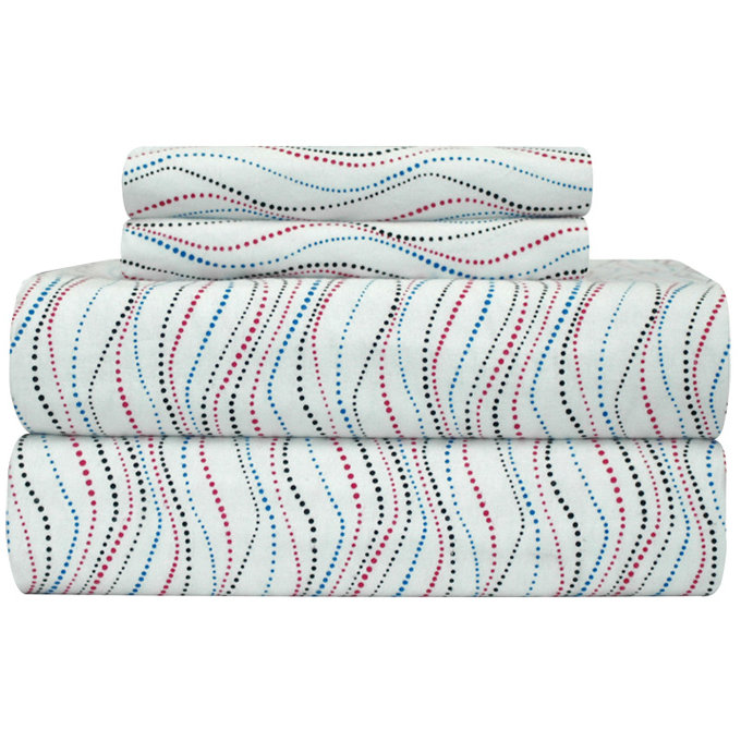 Heavy Weight Metro Printed Flannel Sheet Set & Reviews AllModern