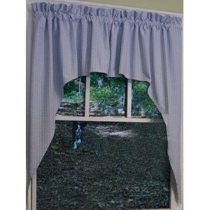Chambray Seersucker Single Curtain Panel
