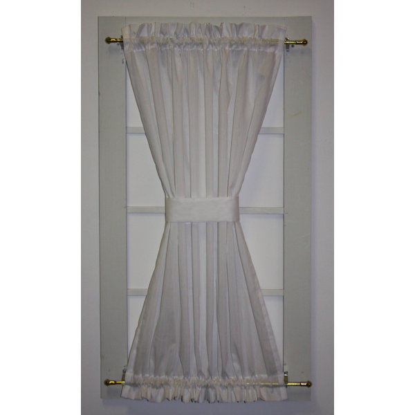 August Grove Howerton Solid Semi Sheer Rod Pocket French Door