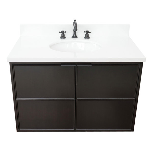 Elliston 37 Wall-Mounted Single Bathroom Vanity Set by Gracie Oaks