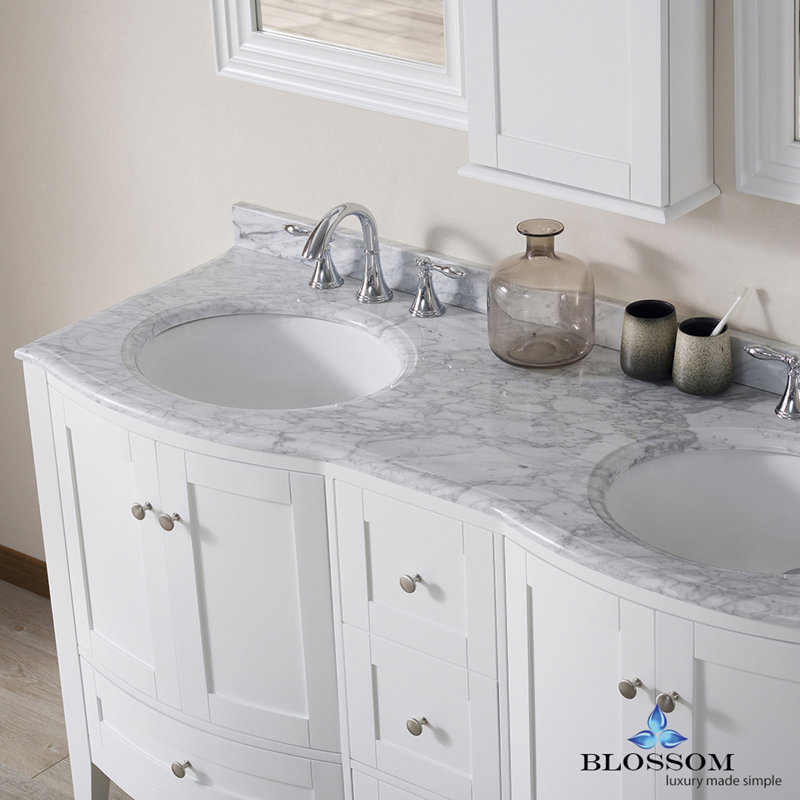 Darby Home Co Glendale 60 Double Bathroom Vanity Set With Mirror Wayfair