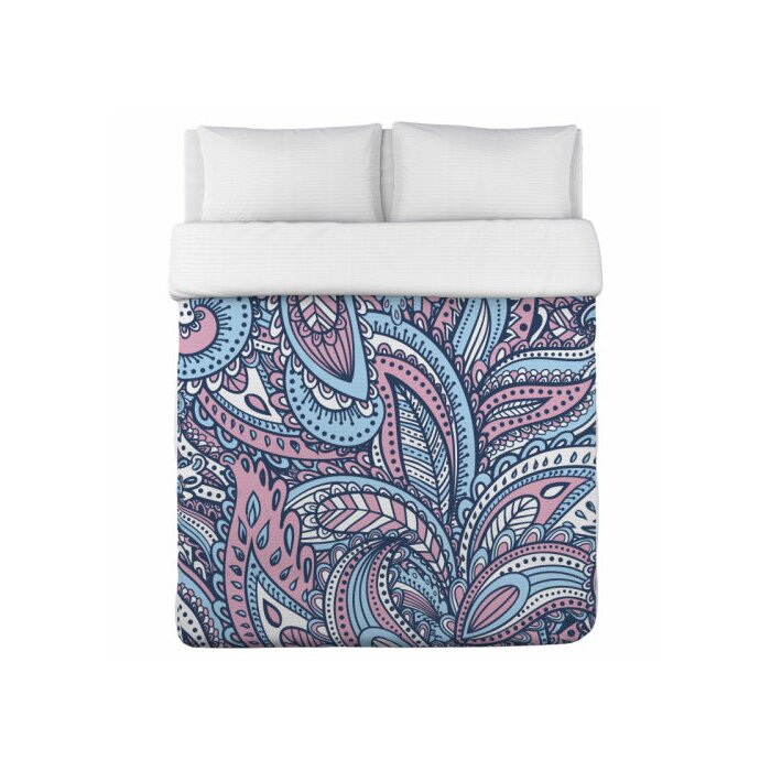 One Bella Casa Swirly Paisley Fleece Duvet Cover Wayfair