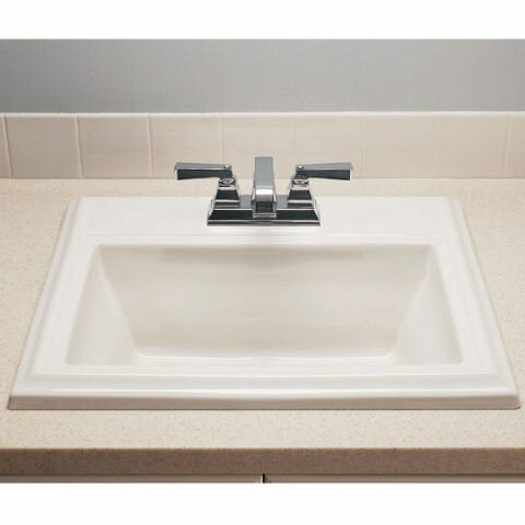 Town Square Ceramic 24 Rectangular Drop-In Bathroom Sink with Overflow by American Standard