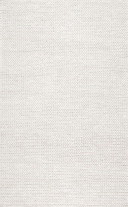 Woven Wool Off White Area Rug