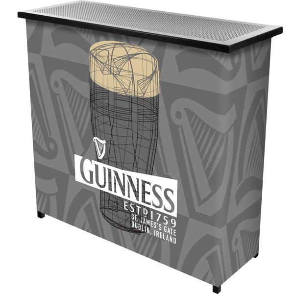 Guinness Line Art Pint Portable Home Bar by Trademark Global