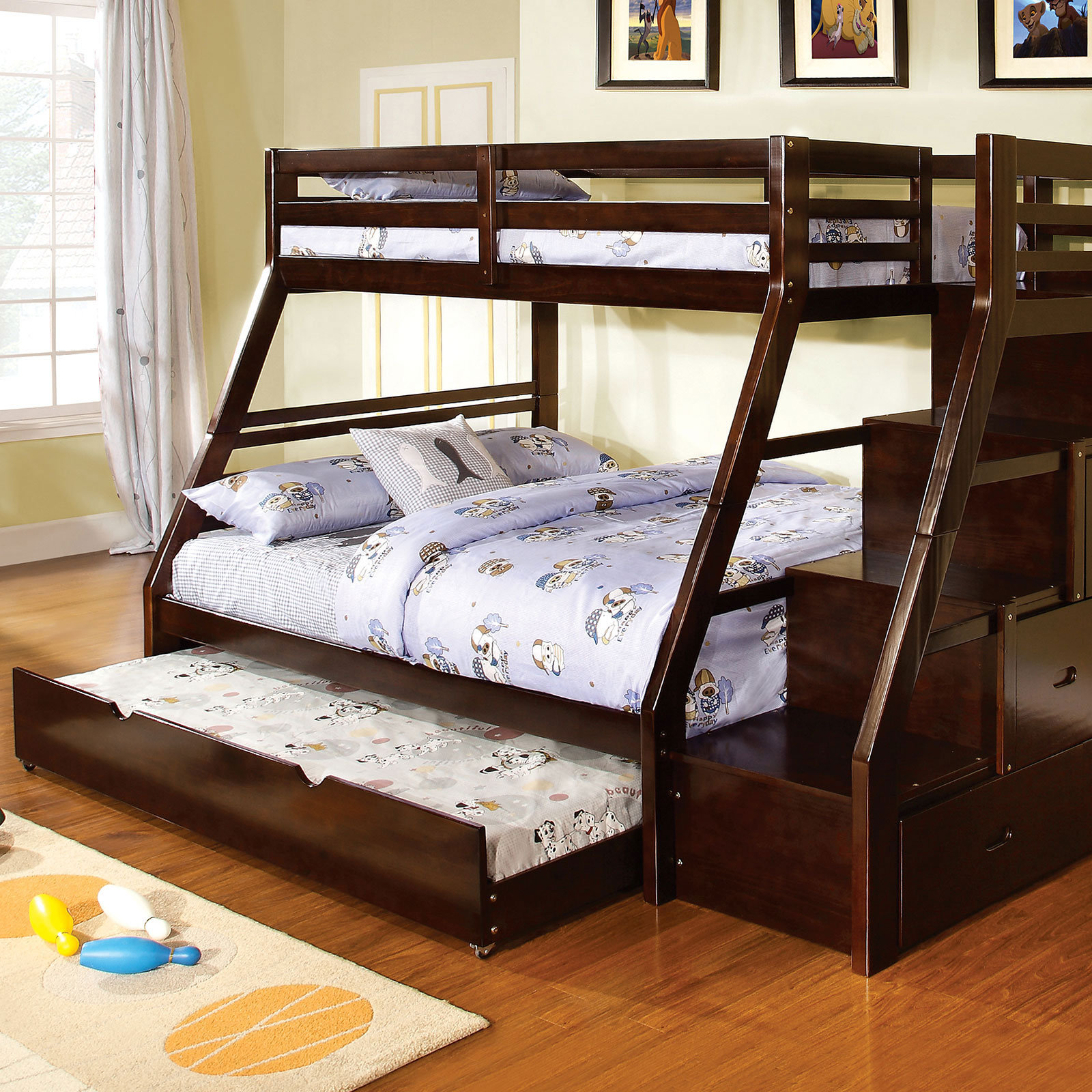 Harriet Bee Farnsworth Twin Over Twin Bunk Bed With Trundle And