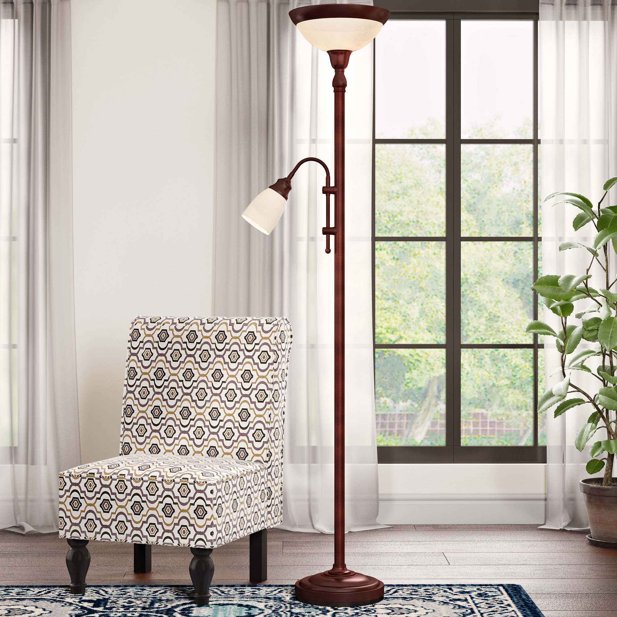 Andover Mills Patrick 71 25 Torchiere Floor Lamp Reviews Wayfair
