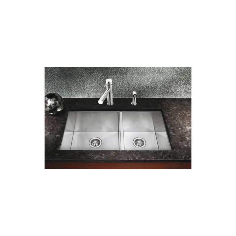 Blanco Precision R0 33 L X 18 W Double Basin Undermount Kitchen