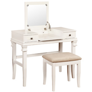 Leister Vanity Set with Mirror by Alcott Hill