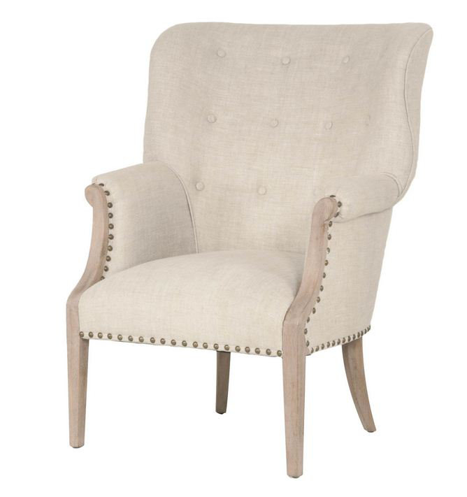 Angecourt Wing back Chair #frenchcountry #linenchair #wingchair