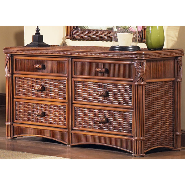 #1 Woodlake 6 Drawer Double Dresser By Bay Isle Home No Copoun