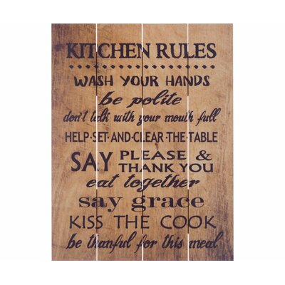 Kitchen Rules Wall Décor Winston Porter