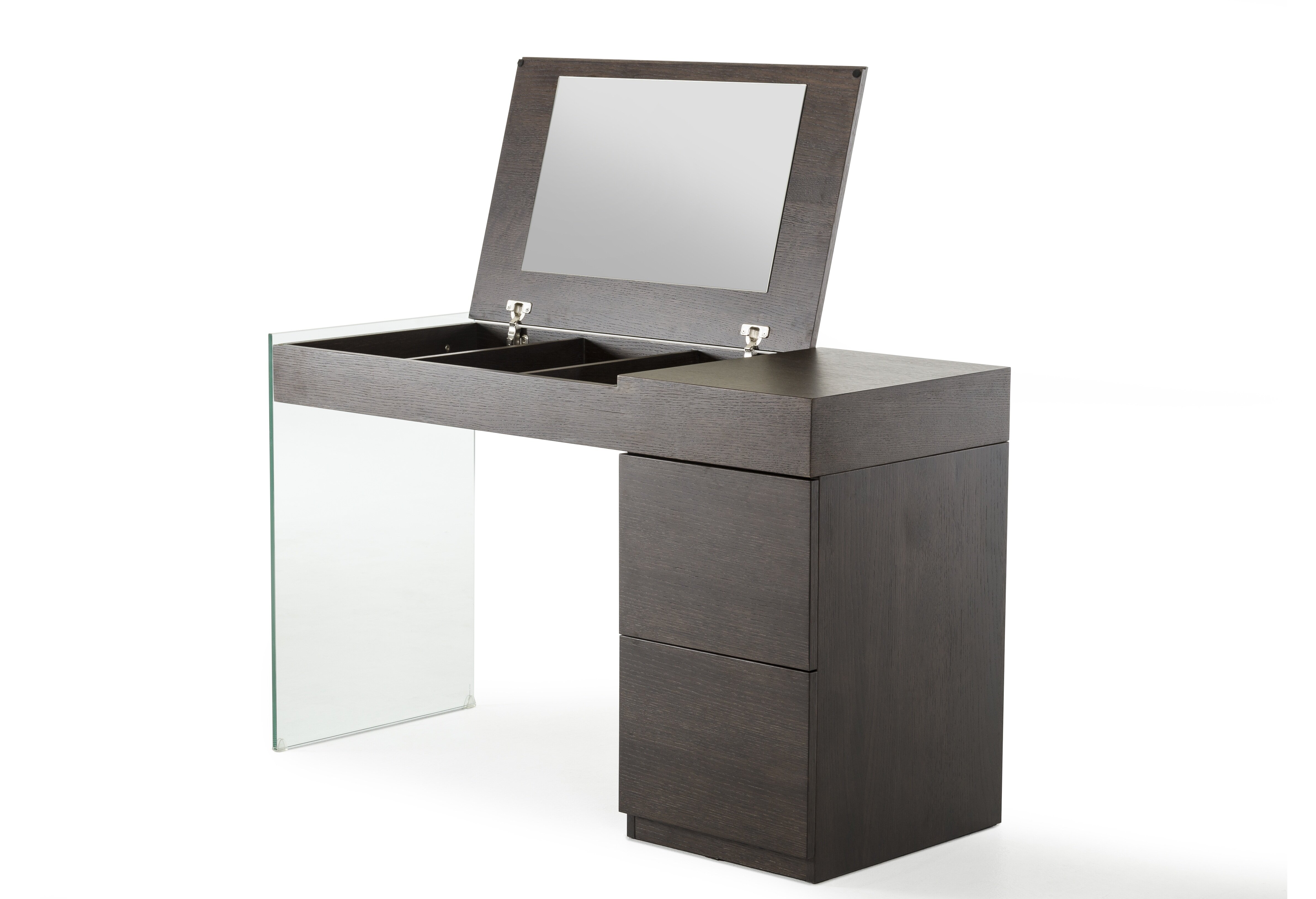 Calmar Floating Glass Vanity With Mirror Reviews Allmodern