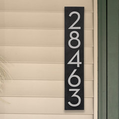 HN1033 Solid Vertical Address Plaque Large House Number Sign