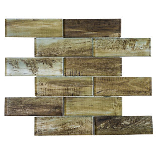 Tan Gl Subway Tile Wayfair 2 X 6 Gl Subway Tile In Tan Vein