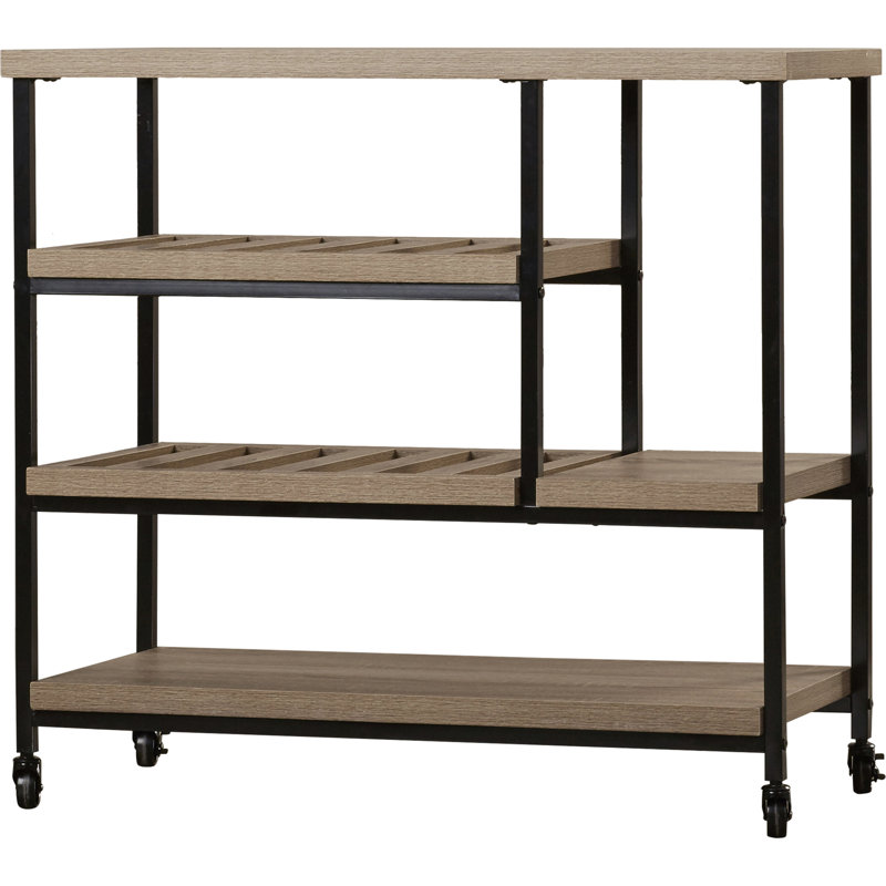Comet Kitchen Cart With Wooden Top Joss Main Comet Kitchen Cart With Wooden Top