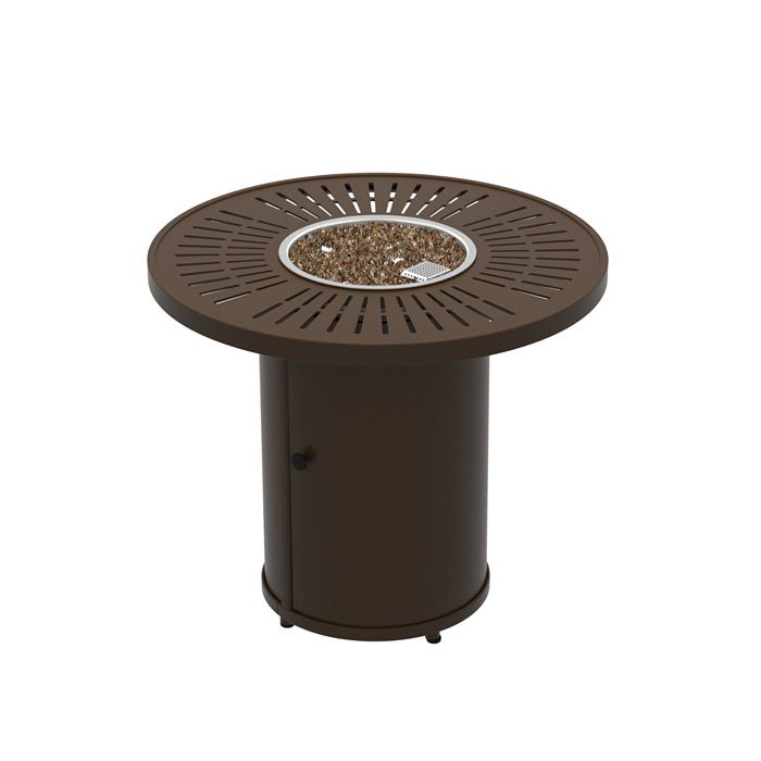 Tropitone La Stratta Aluminum Fire Pit Table Wayfair Ca